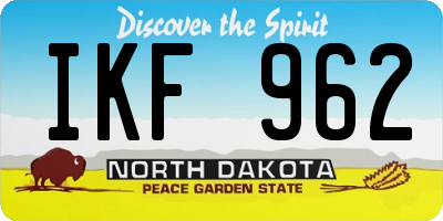 ND license plate IKF962