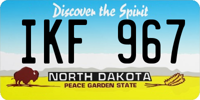 ND license plate IKF967