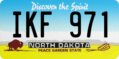 ND license plate IKF971