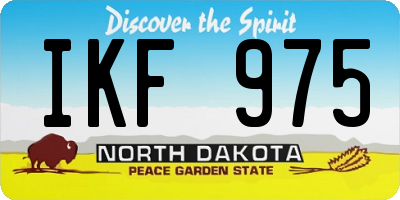 ND license plate IKF975
