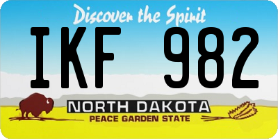 ND license plate IKF982