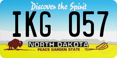 ND license plate IKG057