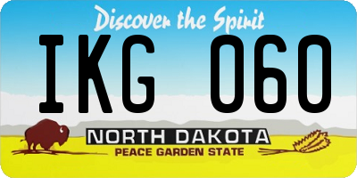 ND license plate IKG060