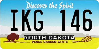 ND license plate IKG146