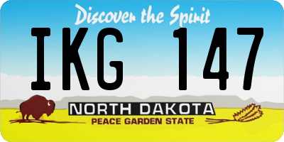 ND license plate IKG147
