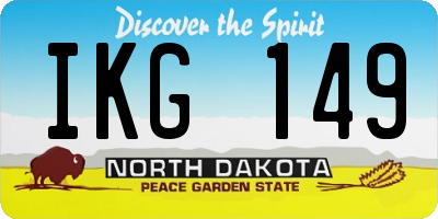 ND license plate IKG149