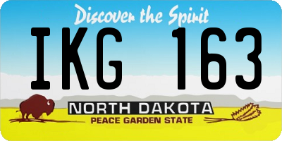 ND license plate IKG163