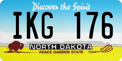 ND license plate IKG176
