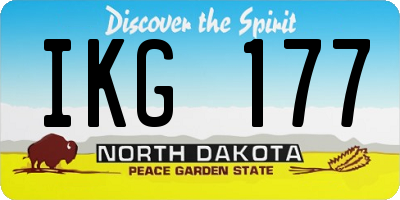 ND license plate IKG177