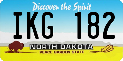 ND license plate IKG182