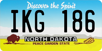 ND license plate IKG186