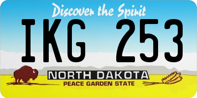 ND license plate IKG253