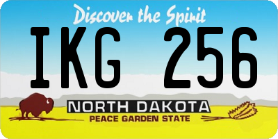 ND license plate IKG256