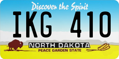 ND license plate IKG410