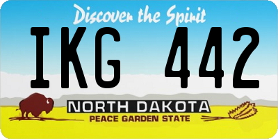 ND license plate IKG442