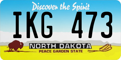 ND license plate IKG473