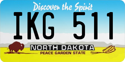 ND license plate IKG511