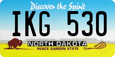 ND license plate IKG530