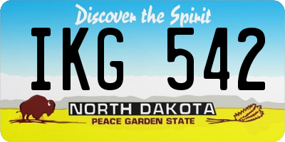 ND license plate IKG542
