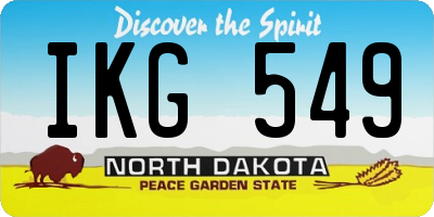 ND license plate IKG549
