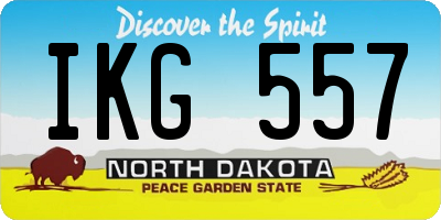 ND license plate IKG557