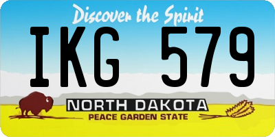 ND license plate IKG579