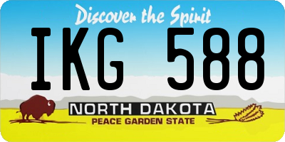 ND license plate IKG588