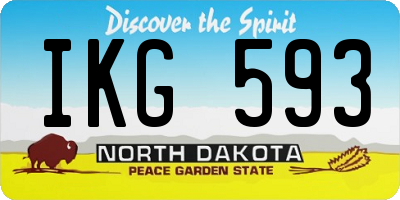 ND license plate IKG593