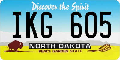 ND license plate IKG605