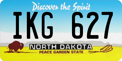 ND license plate IKG627