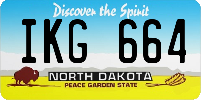 ND license plate IKG664