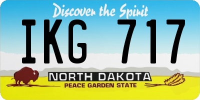 ND license plate IKG717