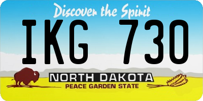 ND license plate IKG730