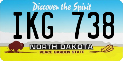 ND license plate IKG738