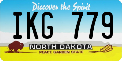 ND license plate IKG779