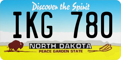 ND license plate IKG780