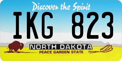 ND license plate IKG823