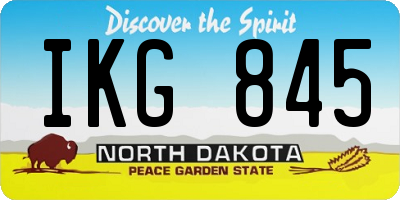 ND license plate IKG845