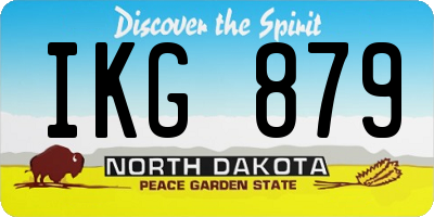 ND license plate IKG879