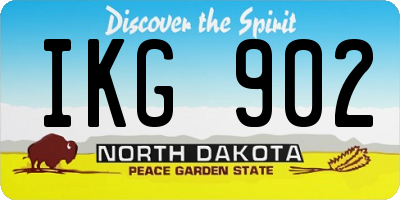 ND license plate IKG902