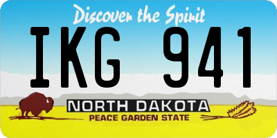 ND license plate IKG941