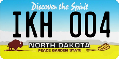 ND license plate IKH004
