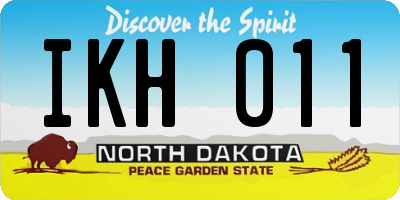 ND license plate IKH011