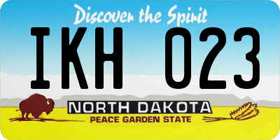 ND license plate IKH023