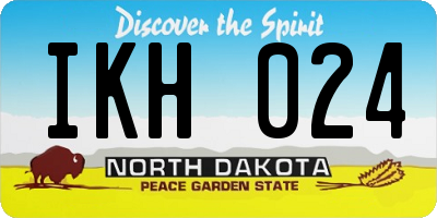 ND license plate IKH024