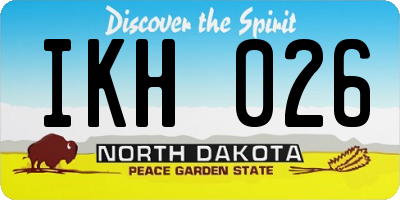 ND license plate IKH026
