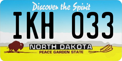 ND license plate IKH033