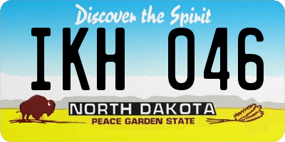ND license plate IKH046