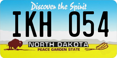 ND license plate IKH054