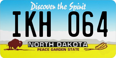 ND license plate IKH064